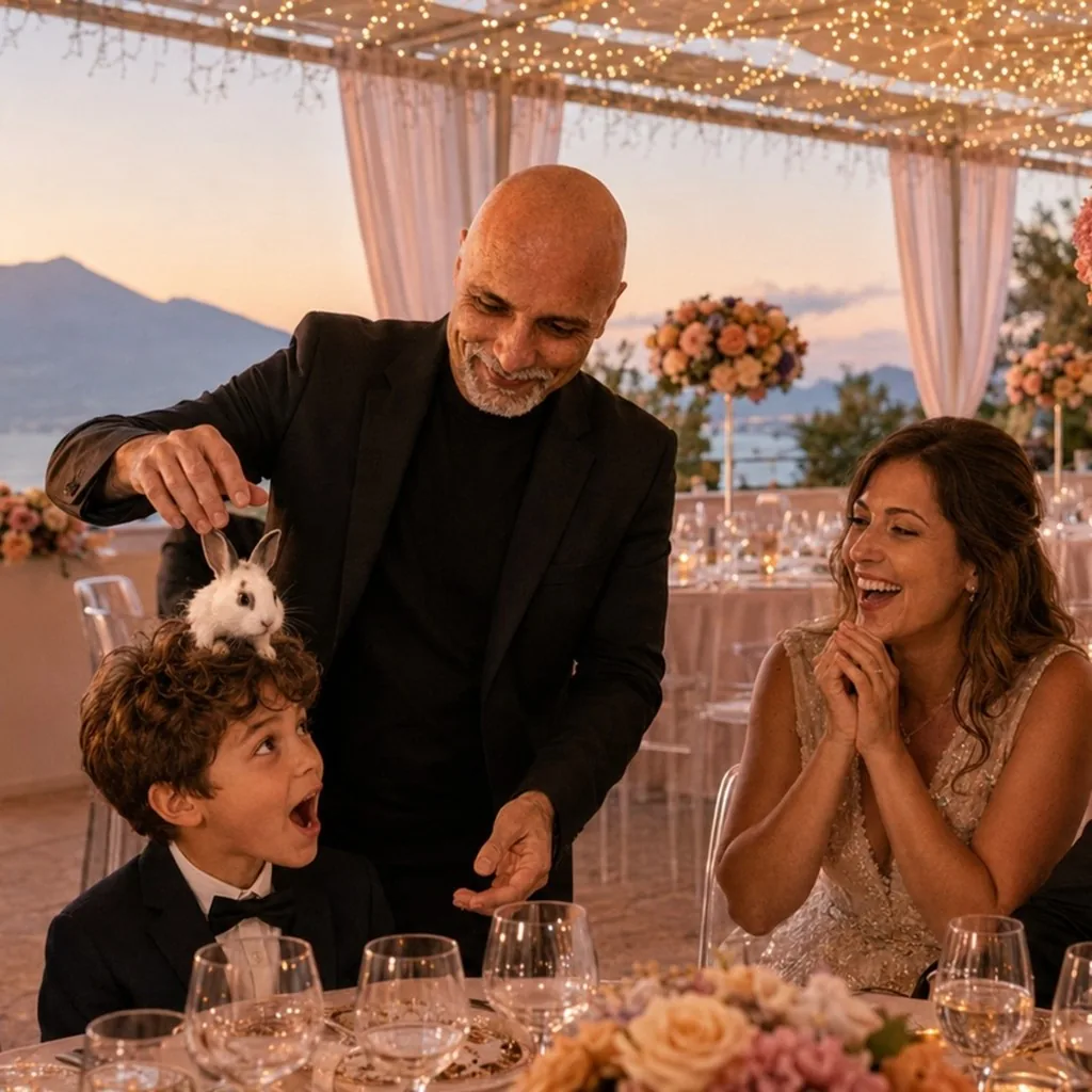 Mago spettacoli matrimoni coniglio a sorpresa al banchetto