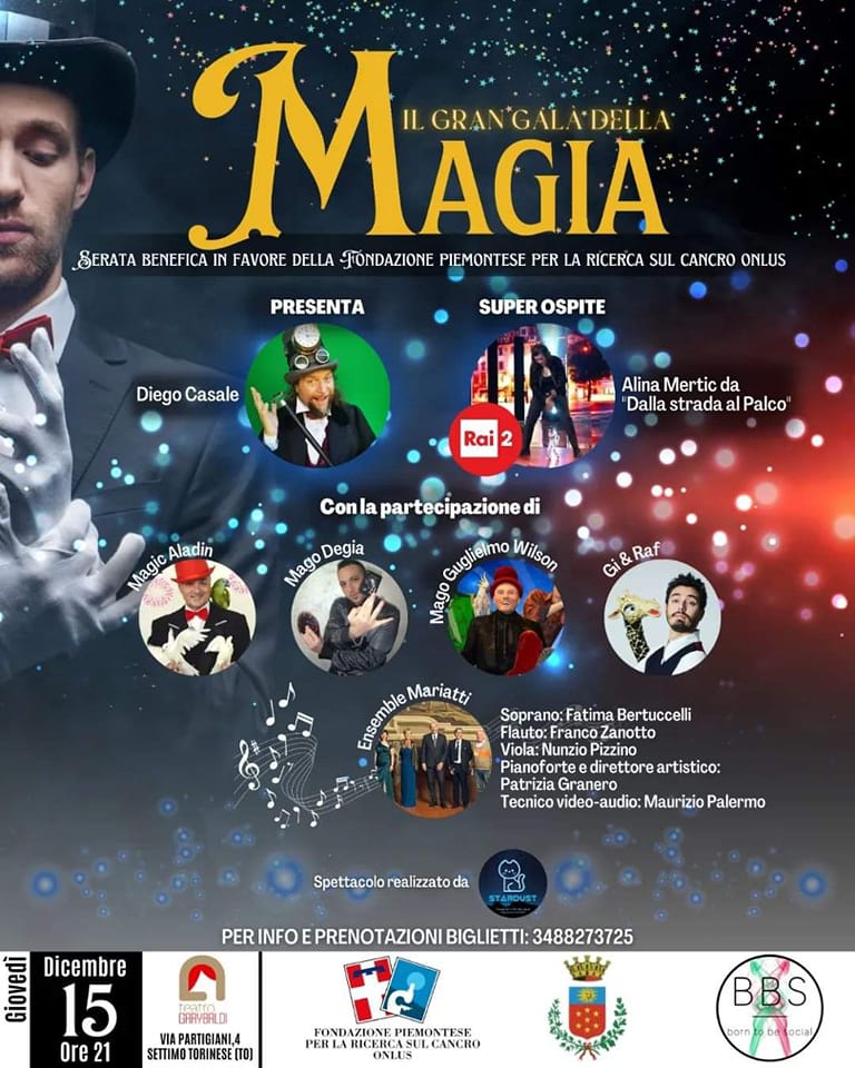 Locandina Il Gran Galà della Magia — Teatro Garybaldi, 15 dicembre 2022