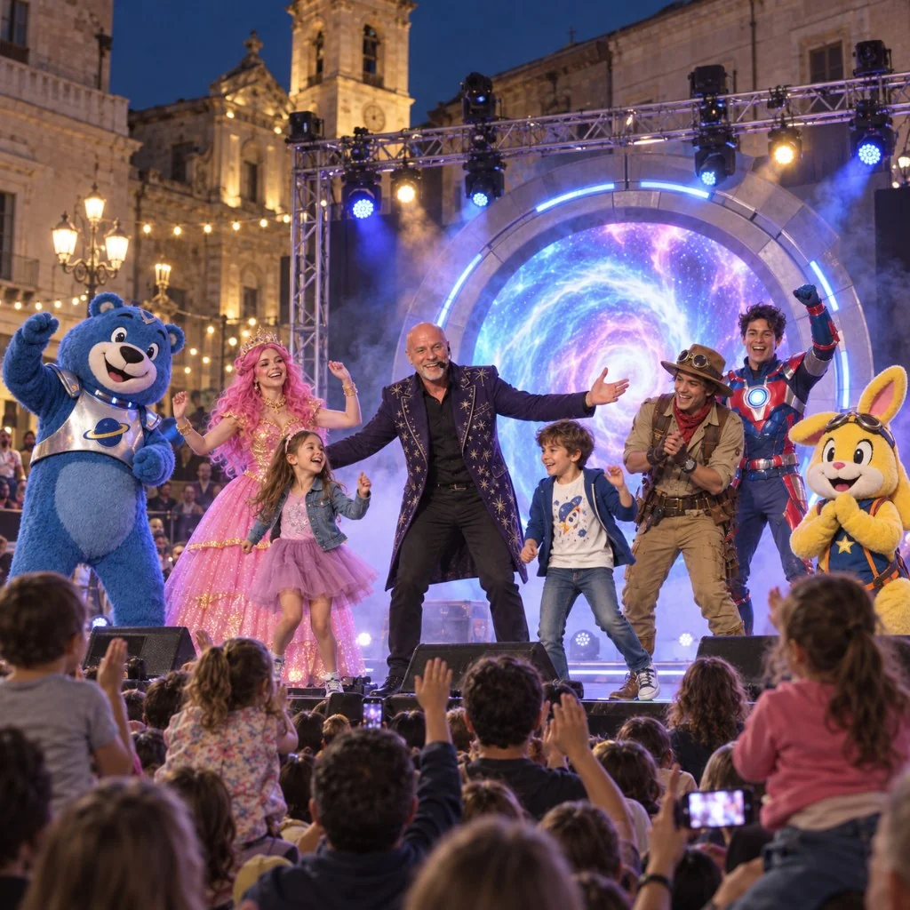 Il Multiverso dei Cartoni – cast completo sul palco in piazza