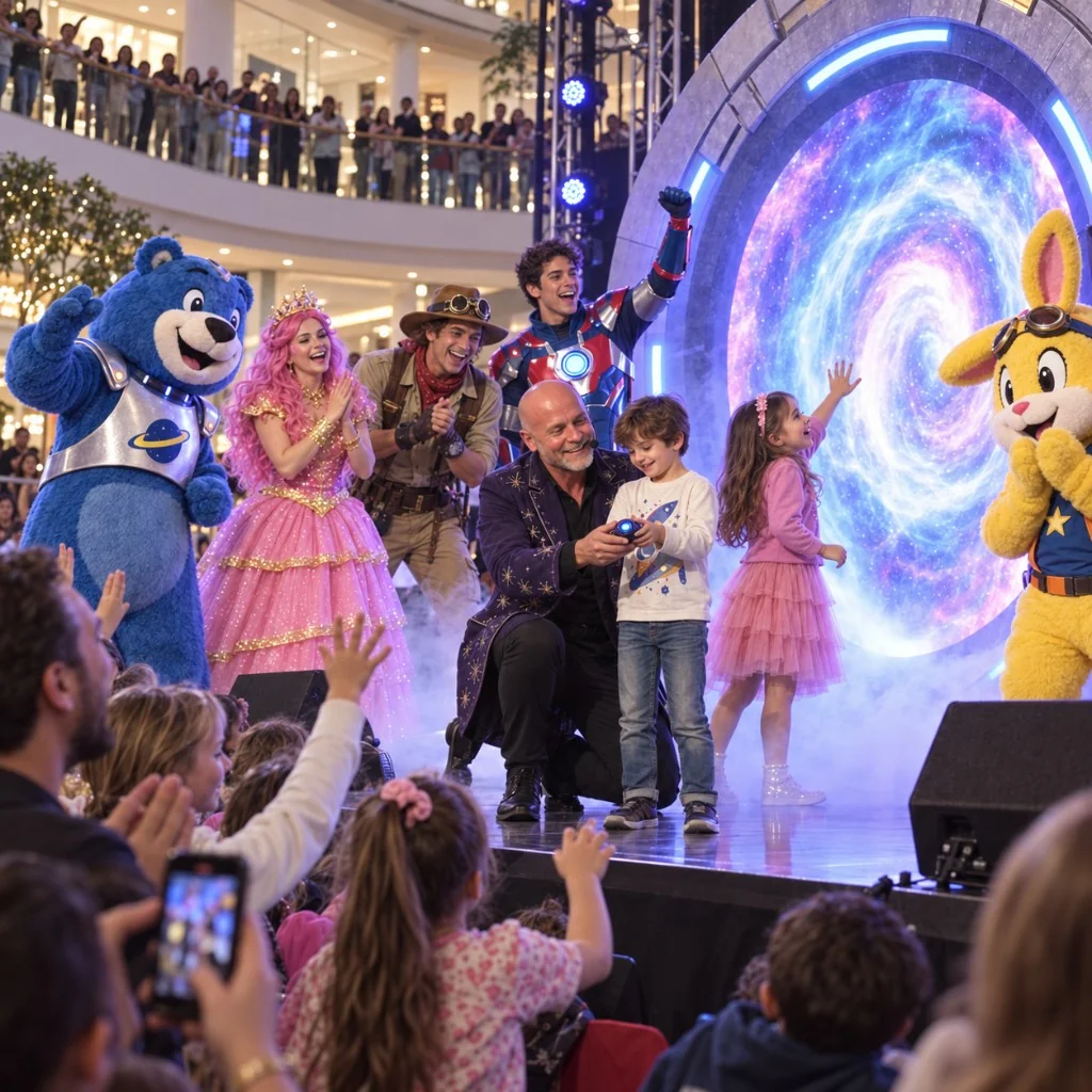 Il Multiverso dei Cartoni – show al centro commerciale con il portale