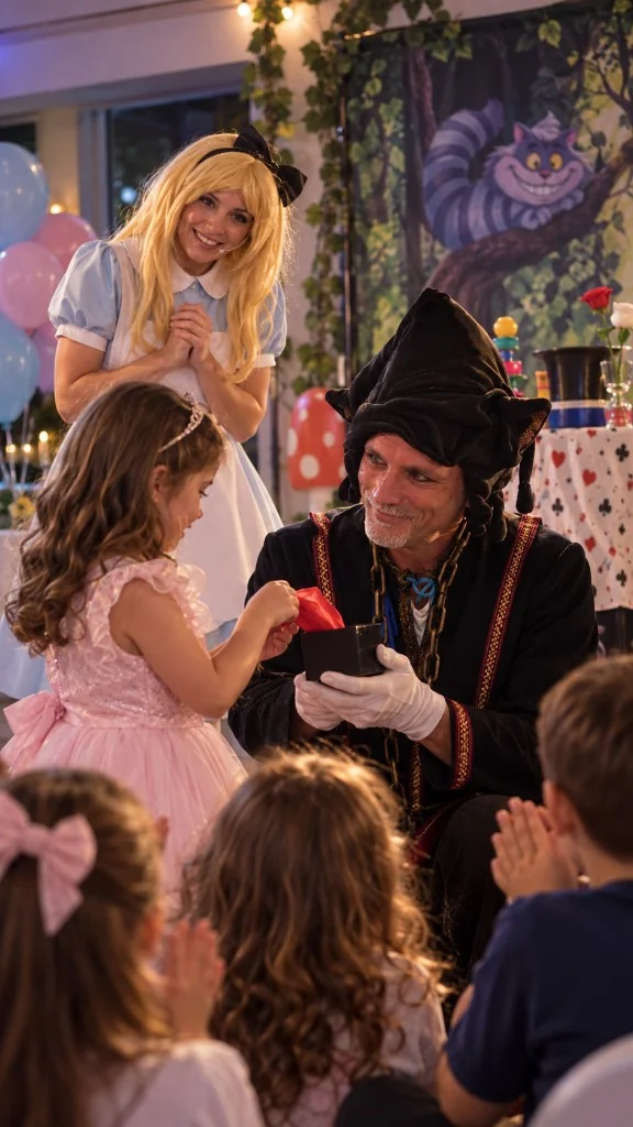 La Vera Storia dello Stregatto – Alice e Stregatto in magia con bambina